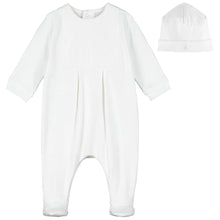 Load image into Gallery viewer, White Embroidered Babygrow &amp; Hat