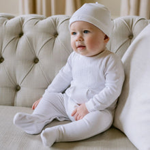 Load image into Gallery viewer, White Embroidered Babygrow &amp; Hat