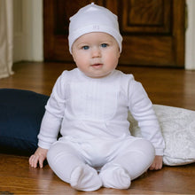 Load image into Gallery viewer, White Embroidered Babygrow &amp; Hat