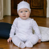 White Embroidered Babygrow & Hat
