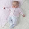 White & Pink Babygrow & Cardigan Set