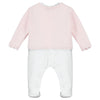 White & Pink Babygrow & Cardigan Set