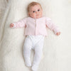 White & Pink Babygrow & Cardigan Set
