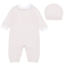 Load image into Gallery viewer, Pink Knitted Babygrow &amp; Hat