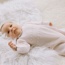 Load image into Gallery viewer, Pink Knitted Babygrow &amp; Hat