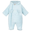 Blue Teddy Fleece Pramsuit