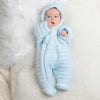 Blue Teddy Fleece Pramsuit