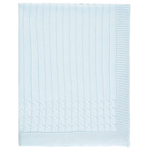 Load image into Gallery viewer, Blue Knitted Baby Blanket