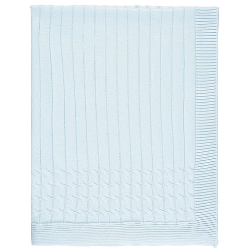 Blue Knitted Baby Blanket