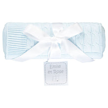 Load image into Gallery viewer, Blue Knitted Baby Blanket