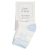 Twin Pack Blue & White Baby Socks