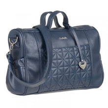 Load image into Gallery viewer, Navy Quilted Baby Bag &amp; Changing Mat