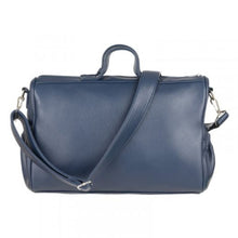 Load image into Gallery viewer, Navy Quilted Baby Bag &amp; Changing Mat