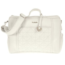 Load image into Gallery viewer, White Quilted Baby Bag &amp; Changing Mat