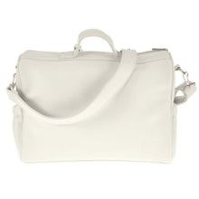 Load image into Gallery viewer, White Quilted Baby Bag &amp; Changing Mat