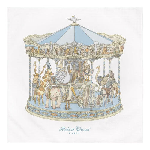 Blue Carousel Swaddle