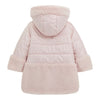 Girls Pink Reversible Faux Fur Coat