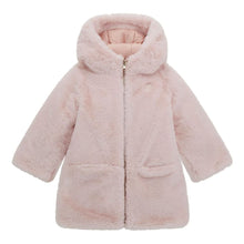 Load image into Gallery viewer, Girls Pink Reversible Faux Fur Coat