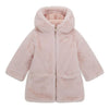 Girls Pink Reversible Faux Fur Coat
