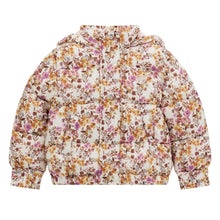 Load image into Gallery viewer, Pink Floral Puffer Jacket