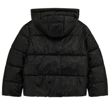 Load image into Gallery viewer, Black Shimmer Puffer Jacket