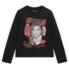 Black Collage Print LS T-Shirt