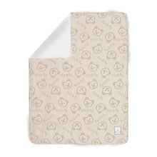 Load image into Gallery viewer, Reversible Cream Velour Teddy Blanket