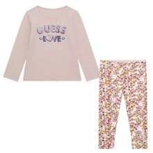 Load image into Gallery viewer, Pink &amp; Floral Reversible Legging Set
