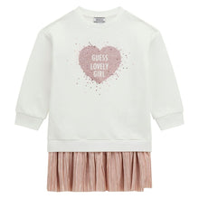 Load image into Gallery viewer, Cream &amp; Pink Glitter Logo Dress
