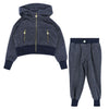 Navy & Silver Glitter 'Samira' Tracksuit