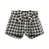 Black & Silver Houndstooth Shorts & Top Set