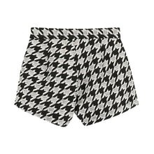 Load image into Gallery viewer, Black &amp; Silver Houndstooth Shorts &amp; Top Set