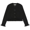 Black 'Tyler' Frill & Bow Cardigan