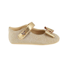 Load image into Gallery viewer, Gold Glitter &#39;Maxine&#39; Baby Shoes