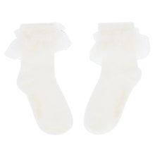 Load image into Gallery viewer, Ivory &#39;Frilly&#39; Socks