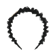 Load image into Gallery viewer, Black Ruffle 'Rae' Headband