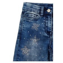 Load image into Gallery viewer, Denim &#39;Elsa&#39; Snowflake Rhinestone Jeans