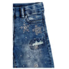 Denim 'Elsa' Snowflake Rhinestone Jeans