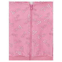 Load image into Gallery viewer, Pink Zip Up &#39;Barbie&#39; Logo Hoodie