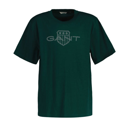 Dark Green Contrast Shield T-Shirt
