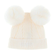 Load image into Gallery viewer, Ivory Pom Pom Beanie Hat