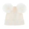 Ivory Pom Pom Beanie Hat