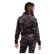 Load image into Gallery viewer, Black Leopard Print &amp; Diamante Logo Bootcut Tracksuit
