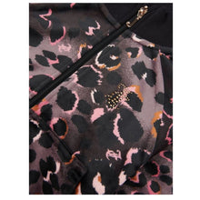 Load image into Gallery viewer, Black Leopard Print &amp; Diamante Logo Bootcut Tracksuit