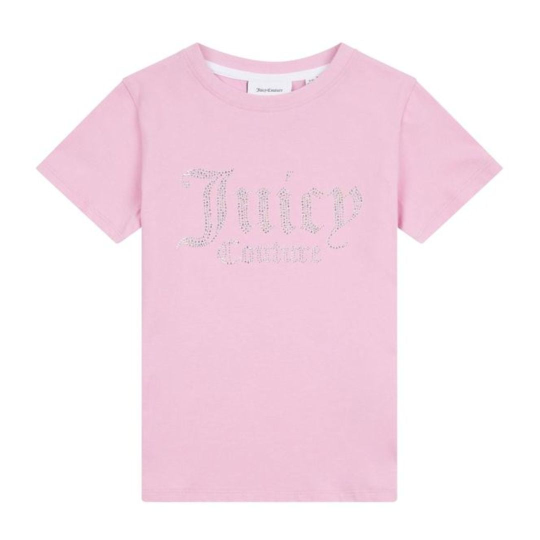 Pink Diamante Logo T-shirt