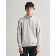 Load image into Gallery viewer, Grey Half Zip Sweatshirt
