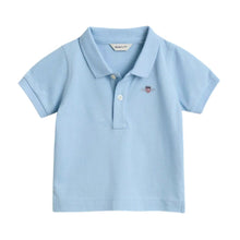 Load image into Gallery viewer, Babies Light Blue Pique Polo Top