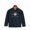 Navy LS Shield Top