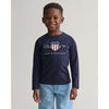 Navy LS Shield Top