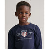 Navy LS Shield Top